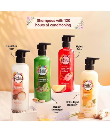 Buds & Berries Rice Water & Chia Seeds Shampoo - Sulfate-Free Paraben-Free Nourishment for Strong Healthy Hair - 300 ml - Buy Online on GoSupps.com