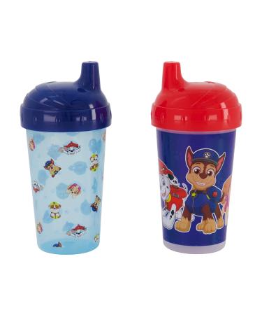 Toddler Sippy Cups for Boys | 10 Ounce Paw Patrol Sippy Cup Pack of Two with Straw and Lid | Durable Blue Leak Proof Travel Water Bottle for Toddlers