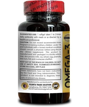 Fish Oil Omega 3 Supplements - Wild-Caught Fish Oil Omega-3 EPA/DHA Fish Oil Omega 3 Supplement for Healthy functionality Best Essential Fatty Acids - 2 Bottles 120 Capsules - Buy Online on GoSupps.com