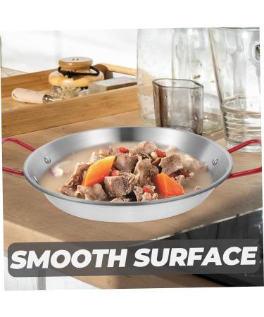 Garneck Roaster Pan with Lid Outdoor Paella Maker Culinary Tools Granite Frying Pan Baking Dish with Lid Roasting Pans Chicken Fried Stainless Steel Saucepan Enamel China Korean 20*16CM Silver - Buy Online on GoSupps.com