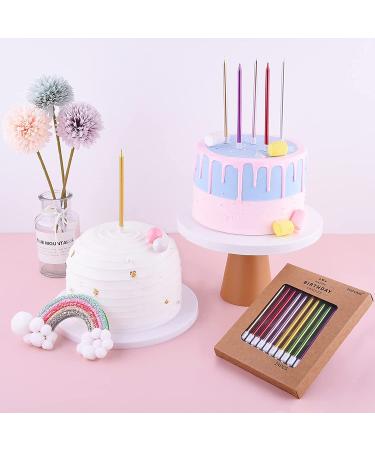 24-Count Gold Long Thin Metallic Birthday Candles for Cake Parties & Weddings - Buy Online on GoSupps.com