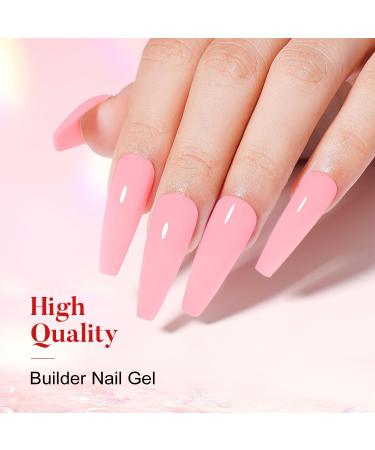 AIMEILI Nail Extension Gel 30ML Pink False Nail Gel Acrylic Gel Builder Nail Gel UV LED Nail Enhancement Gel Nail Thickening for DIY Salon Nail Art Design 041 - Buy Online on GoSupps.com