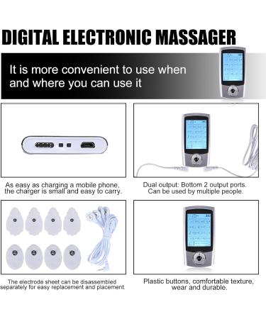 Delamiya Tens Device - Rechargeable Pain Relief Stimulator with 16 Programs 20 Intensity Levels & Premium Electrodes for Muscle Relaxation - Buy Online on GoSupps.com