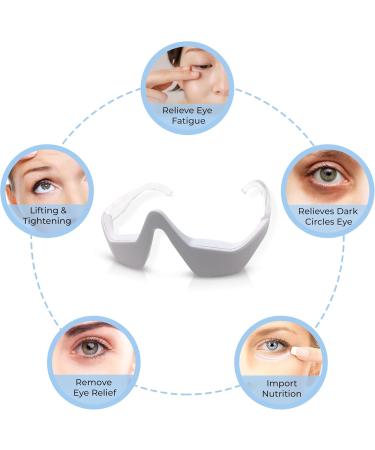 Heated 3D Eye Wrinkle Massager | Microcurrent Red Light Therapy for Puffiness & Dark Circles | Rechargeable Foldable Eyecare Glasses with 3 Modes - Buy Online on GoSupps.com