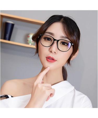 Iynwbjts Student Anti-Blue Light Glasses - Myopia Protection 100-600 Degrees | Stylish Bright Black Frames for Women - Buy Online on GoSupps.com