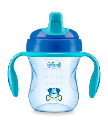 Chicco Semi-soft Spout Trainer Spill-Free Sippy Cup 7oz. Blue 6m+