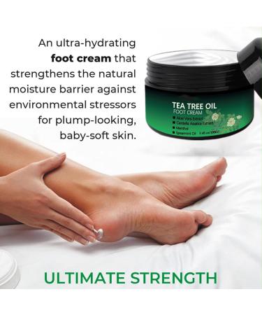 Tea Tree Oil Foot Cream for Cracked Heels and Dry Skin Cracked Heel Repair Cream for Feet and Hand Callus Remover for Hard Skin Tea Tree Cream Moisturizes Softens Foot Care - Buy Online on GoSupps.com