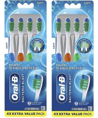 Oral-B Bacteria Blast Toothbrush - Soft  Green & Yellow (4 Count  Pack of 2) - Buy Online on GoSupps.com