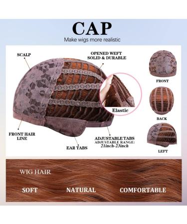 OUFEI Short Wave Auburn Bob Wig with Bangs - 14 Inches - Buy Online on GoSupps.com