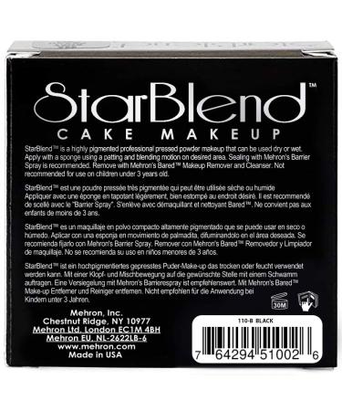 Mehron Makeup StarBlend Cake- 2 oz (Black) | High-Quality Theatrical Makeup - Buy Online on GoSupps.com