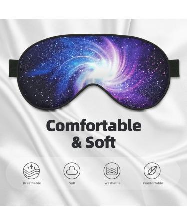 Galaxy Print Unisex Sleeping Eye Mask - Soft Comfortable Light-Blocking Black Eye Mask for Sleep | International Shipping - Buy Online on GoSupps.com
