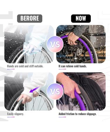 Wheelchair Wheel Covers Wheelchair Push Rim Covers Wheelchair Push Rim Covers Non-Slip Wear-Resistant Hand Push Cover Improve Grip and Traction(Purple 24 inches) 24 inches Purple - Buy Online on GoSupps.com
