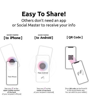 Social Master NFC Business Card - Instant Contact and Social Media Sharing - Gray - iOS and Android Compatible - Buy Online on GoSupps.com