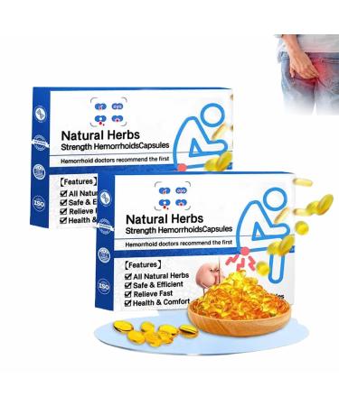 Eetwsw Heca Natural Herbal Strength Hemorrhoid Capsules Natural Hemorrhoid Relief Capsules Efficient Relieve Fast Health Burning Pain Or Discomfort Fast (Color : 2pcs)