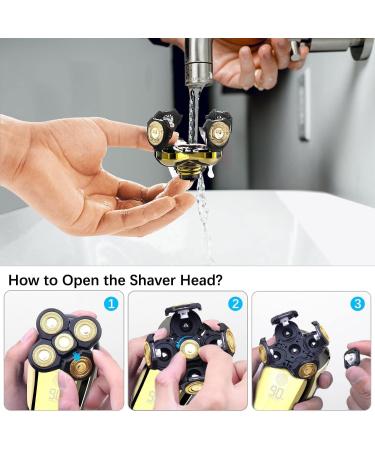 Best Head Shavers for Bald Men - Rechargeable 5-in-1 Waterproof Electric Razor for Wet & Dry Use - Buy Online on GoSupps.com