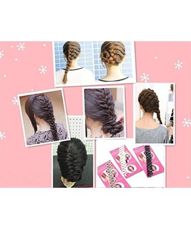 Healtheveryday 6pcs Women Fashion Hair Styling Clip Hair Braider Twist Styling Braid Tool Magic Wonder Holder Clip DIY French(Black White Gray) - Buy Online on GoSupps.com