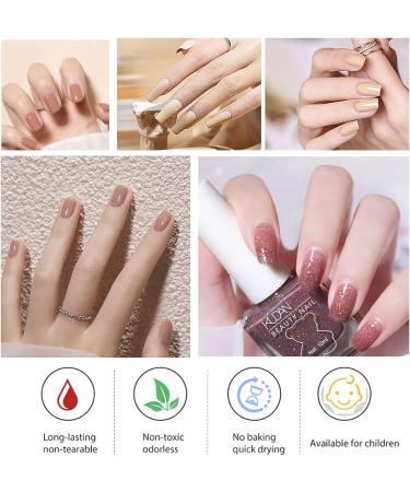 TBeautfave Glitter Pink Nail Varnish Purple Nail Polish Quick Dry Nail Polish Long Lasting Nail Polish Non-Toxic Nail Polishes No Need Cure Nail Gel Polish at Home Manicure 38 Taro flash - Buy Online on GoSupps.com