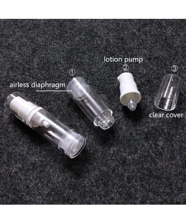 Zeoabsy 6-Piece 5ml Transparent Airless Cream Dispenser Pumps Travel-Friendly Cosmetic Lotion Gel Bottles - Buy Online on GoSupps.com