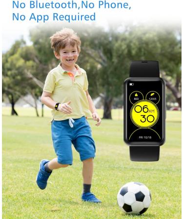 2022 Cloudpoem Fitness Tracker - IP68 Waterproof Watch with Steps Counter, Sleep Tracker, Alarm Clocks & Stopwatch - No Bluetooth or App Required - Black - Buy Online on GoSupps.com