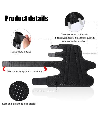 Buy Pinky Finger Splints & Trigger Finger Brace - Support for Small Fingers - Left & Right Hand - Ideal for 4th/5th Finger Injuries Fractures Breaks - Large Size - Buy Online on GoSupps.com