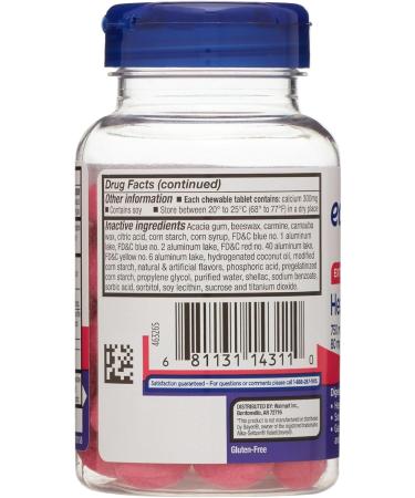 BASKETGOODS Equate Antacid and Anti Gas-Extra Strenght Tablets chewable Mixed Berry Flavor 54 Count (Pack of 1) Set by Basket Goods - Buy Online on GoSupps.com