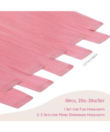Buy If-of-hearted Pink Tape Extensions | Real Hair Tape-in Extensions 10pcs 25g 35cm | Invisible Smooth Hair Extensions for Girls #Pfirsich - Buy Online on GoSupps.com