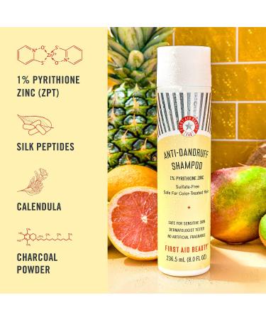 First Aid Beauty FAB Anti-Dandruff Shampoo 8 oz - Fights Flakes, Soothes Scalp, Promotes Healthy Hair - Buy Online on GoSupps.com