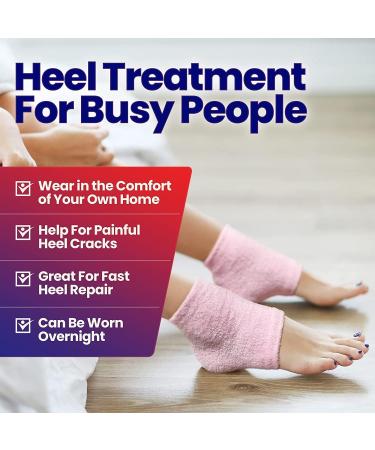 JDYYICZ Moisturizing Heel Socks 2 Pairs Gel Lined Fuzzy Toeless Spa Socks to Heal and Treat Dry Cracked Heels While You Sleep (Regular Blue and Pink) - Buy Online on GoSupps.com