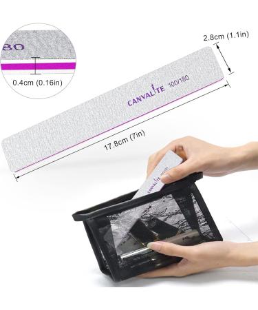 Canvalite 10stk Professional Nail Files for Gel Nails - Washable & Reusable 100/180 Double-Sided Nail Buffer Blocks - Buy Online on GoSupps.com