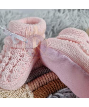 Royal Icon Baby Booties 0-3 Months | Warm & Safe Newborn Slippers for Baby Boys & Girls | Soft & Stylish Ri403 Pink Ri1045 - Buy Online on GoSupps.com