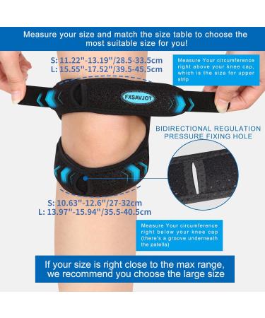 Professional Patella Knee Brace Pro - Adjustable Compression Support for Knee Pain & Meniscus Tears | Side Stabilizers | Perfect for Outdoor Activities | Black Large - Buy Online on GoSupps.com