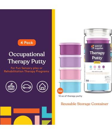 Special Supplies Therapy Putty for Kids & Adults | Resistive Hand Exercise Kit | 4 Strengths 3 Oz Each for Stress Relief & Rehabilitation - Buy Online on GoSupps.com