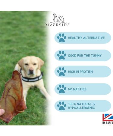 Extra Large Pig Ears For Dogs 100% Natural Long Lasting Gluten & Grain Free Healthy Dog Chew Hypoallergenic Treats - Resealable Bag - Buy Online on GoSupps.com