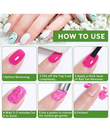 2 Pieces Gel Nail Polish Remover Gel Polish Remover for Nails Magic Nail Polish Remover Easily & Quickly Peel Off In 3-5 Minutes (10ml) green - Buy Online on GoSupps.com