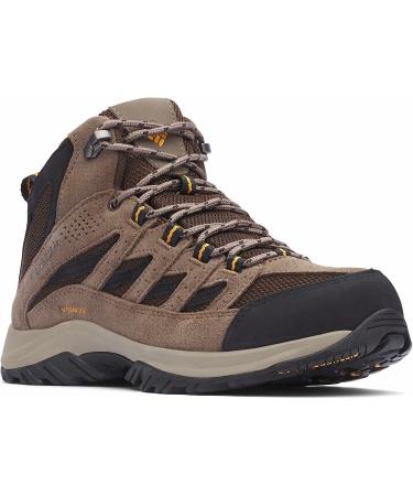 Columbia Men's Crestwood Mid Waterproof Hiking Shoe 9.5 - Cordovan/Squash - Buy Online on GoSupps.com