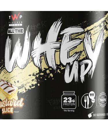 TWP Nutrition Platinum Series All The Whey Up Protein Powder Shake 23g Whey Protein Low Fat Low Carbs 2.1kg/900g & 70/30 Servings Vegetarian (Vanilla Custard Slice 900g) Vanilla Custard Slice 900g - Buy Online on GoSupps.com