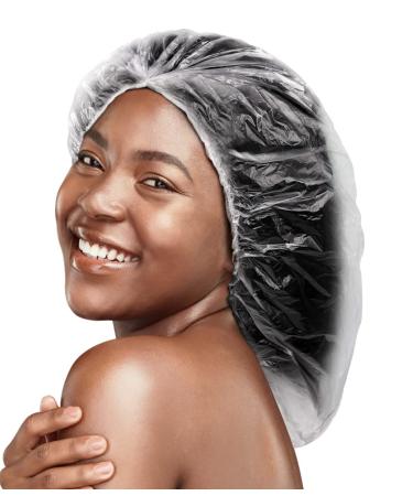 10Pcs Disposable Large Shower Cap for Long Braids Women XL Oversized Disposable Plastic Shower Cap for Long Dreadlocks Processing Cap for Locs Big Plastic Shower Cap for Black Women Hair Treatment 10 Count