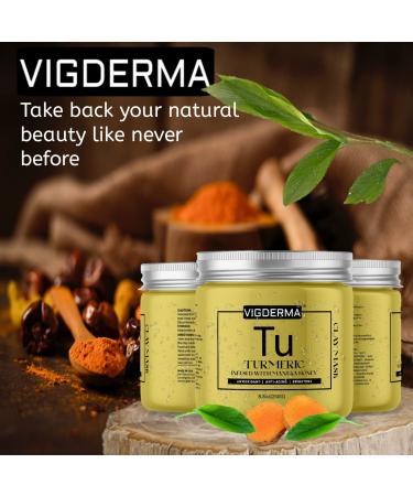 Vitamin C Turmeric Clay Mask with Manuka Honey - Spa Quality Dark Spot Remover & Acne Treatment - Brightens Skin - 8.8 oz - Buy Online on GoSupps.com