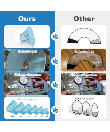 Supet Protective Pet Collar - Plastic Tape for Cats & Small Dogs (Blue XS Neck 9.8-11.2 in) - International Shipping Available - Buy Online on GoSupps.com