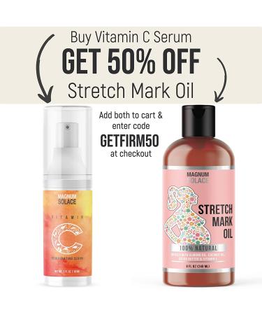 Brightening Vitamin C Face Serum with Hyaluronic Acid, Aloe Vera & Jojoba Seed Oil - Targets Hyperpigmentation, Wrinkles & Dark Spots | Magnum Solace - Buy Online on GoSupps.com