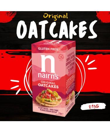Nairns Gluten Free Oatcakes Flatbreads & Oat Biscuit Breaks Pick N Mix - Choose From Oaties with 10+ Flavours | Choc Chip Salted Caramel Cheese Toffee Super Seeded Stem Ginger - Pack of 6 213 g (Pack of 6) - Buy Online on GoSupps.com