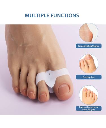 Toe Separator & Bunion Corrector for Overlapping Toes - 6 Pairs (White) | Hallux Valgus Relief for Women and Men - Buy Online on GoSupps.com