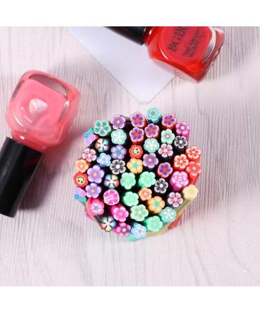 Beaupretty 3D Nail Art Fimo Canes Sticks - 50 Flower Slices Nails Stickers for DIY Crafts & Cellphone Decoration - Buy Online on GoSupps.com