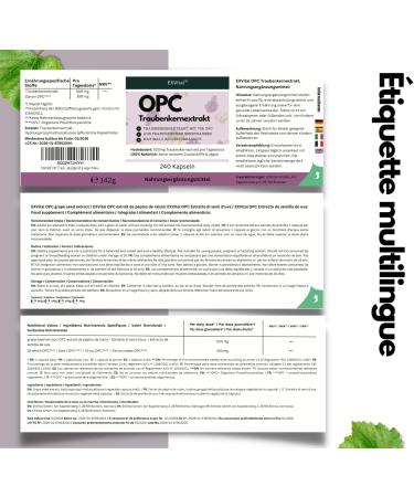 EXVital OPC Extrait de p pins de raisin 240 g lules hautement dos avec 500 mg par g lule issu de raisins fran ais test en laboratoire et vegan - Buy Online on GoSupps.com