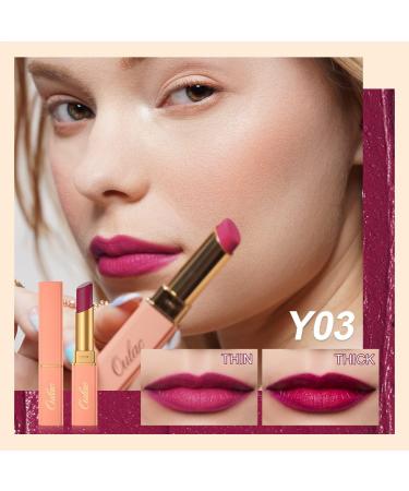 Oulac Soft Matte Lipstick & Blush Duo - Magenta Color Enriched with Rose Oil | Vegan & Cruelty-Free Makeup (Y03) Addicted to Love - Buy Online on GoSupps.com
