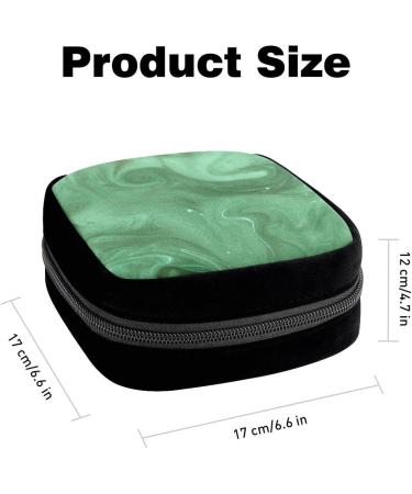 Period Bag Sanitary Napkin Storage Bag | Abstract Green Art Color Design - Buy Online on GoSupps.com