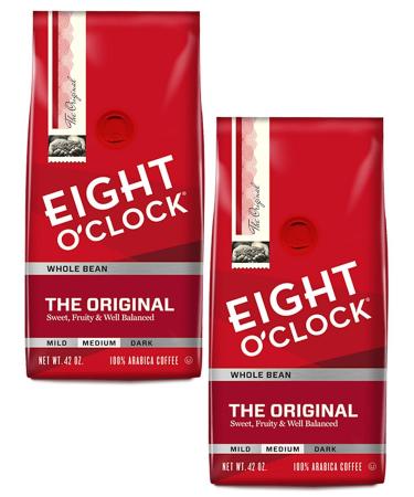 Eight O'Clock Coffee Original Whole Bean 42oz - Pack of 2 - Buy Online on GoSupps.com