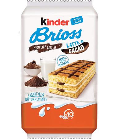 Italian Gourmet E.R. Ferrero Brioss Children's Cakes with Milk and Cocoa 10 x 30 g Set of 3