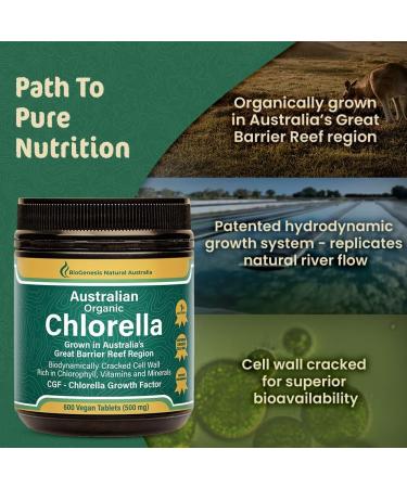 Biogenesis Complete Alkalizing Duo: Organic Chlorella (500mg) & SuperGreens Plus (Wheatgrass Barley Grass) 600 Total Tablets BioDynamic Cracked Cell Wall Vegan Green Superfood for Energy Detox - Buy Online on GoSupps.com
