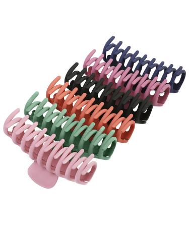 SYGY 6PCS Large Hair Claw Clips for Women  Nonslip Matte Claw Clips for Thick/Thin Hair  Strong Hold Banana Big Hair Clips  Fashion Jumbo Jaw Clips Girls Hair Styling Accessories 6 Colors-1